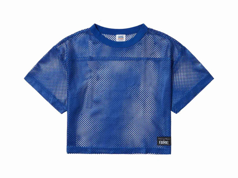 BIKE's Blue crop football jersey made of mesh