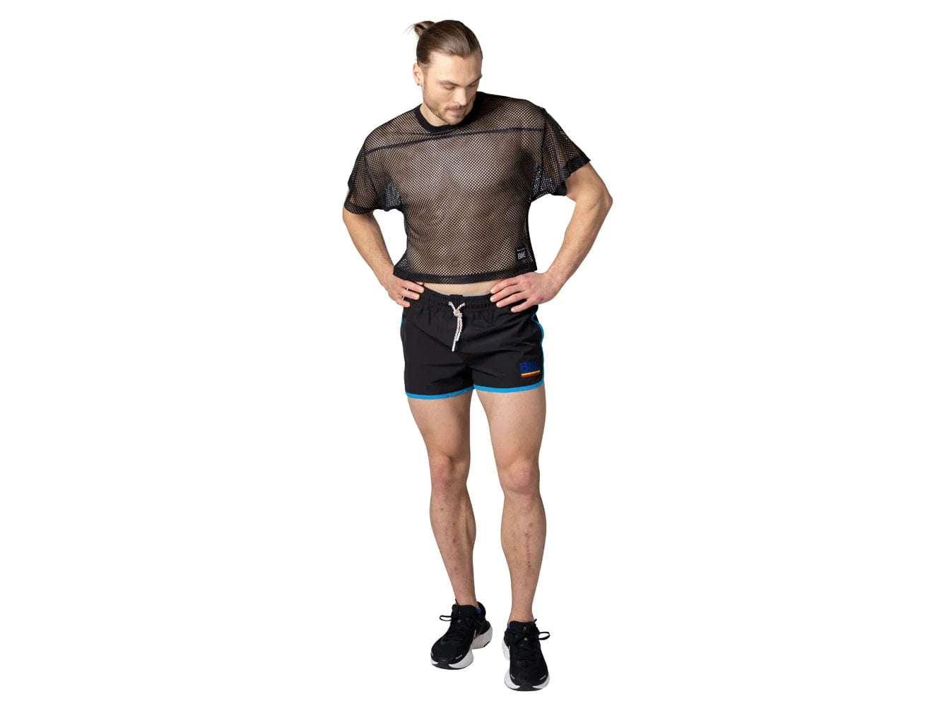 BIKE's Black crop football jersey made of mesh