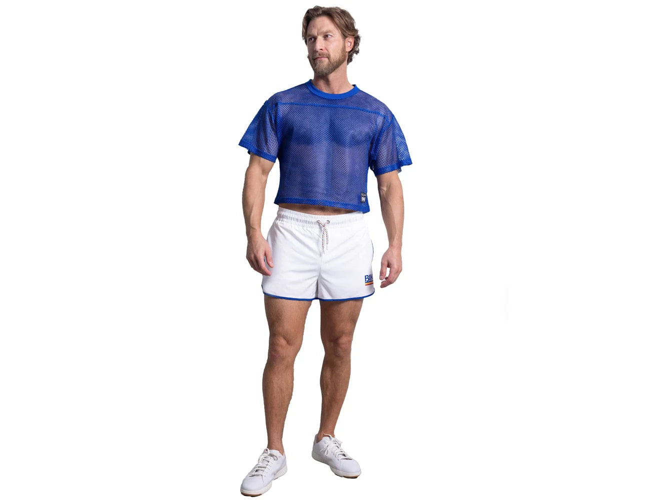 BIKE's Blue crop football jersey made of mesh