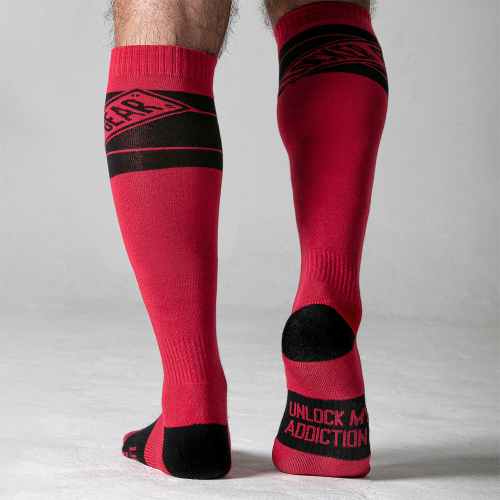 Sportswear fetish - Men's red and black socks
