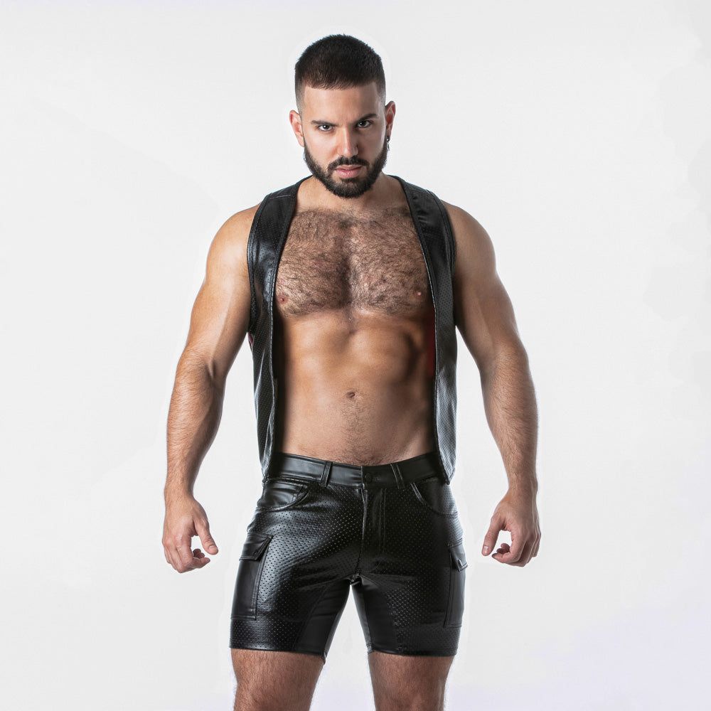 Gay men's leatherette vest for sale