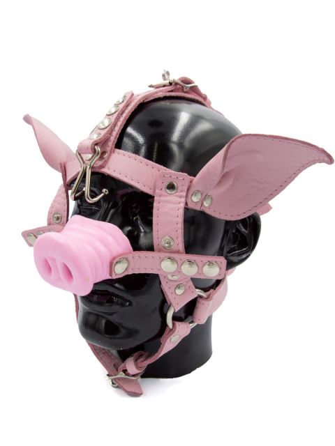 Leather Pig Head Harness