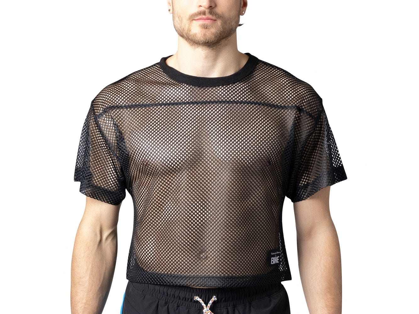BIKE's Black crop football jersey made of mesh