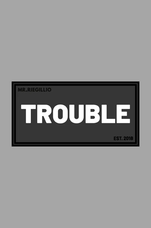 Rubber Velcro Patch - TROUBLE