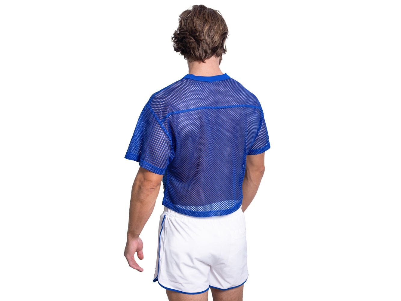 BIKE's Blue crop football jersey made of mesh