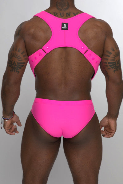 Nettuno Full Body Harness With Brief In Pink