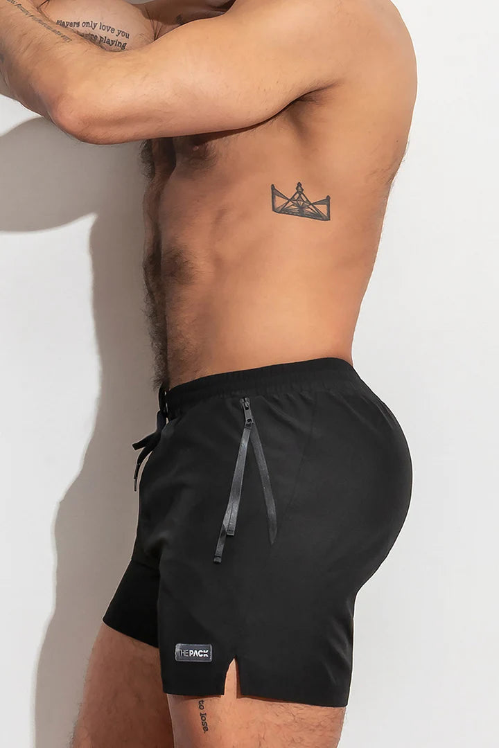 itBOY Woven Zipper Strap Shorts