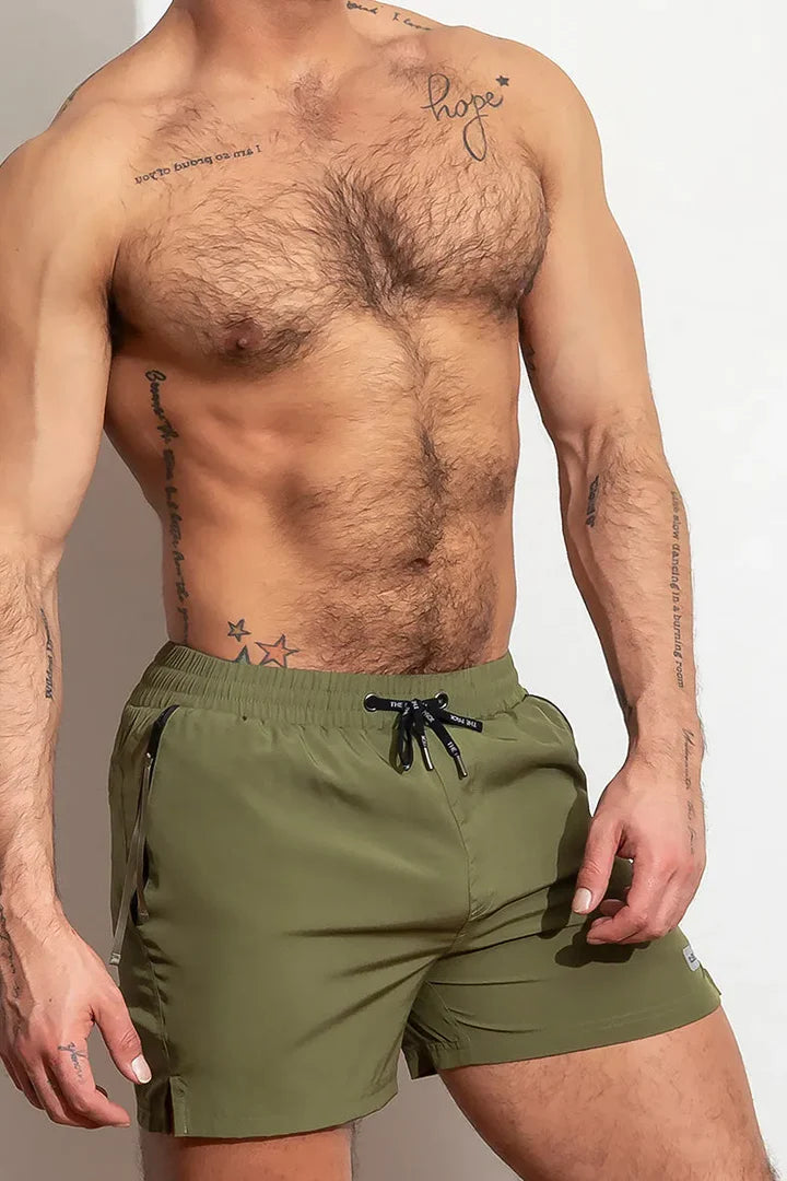 itBOY Woven Zipper Strap Shorts