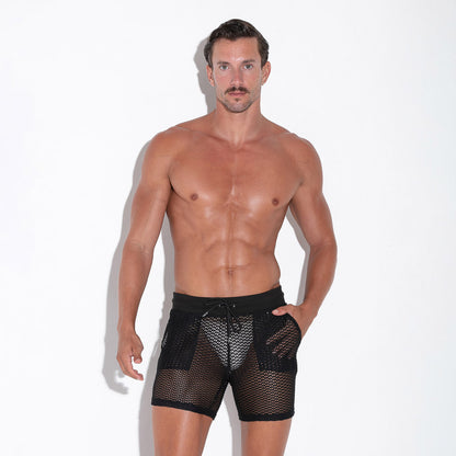 Black mesh and see through shorts - Fetish