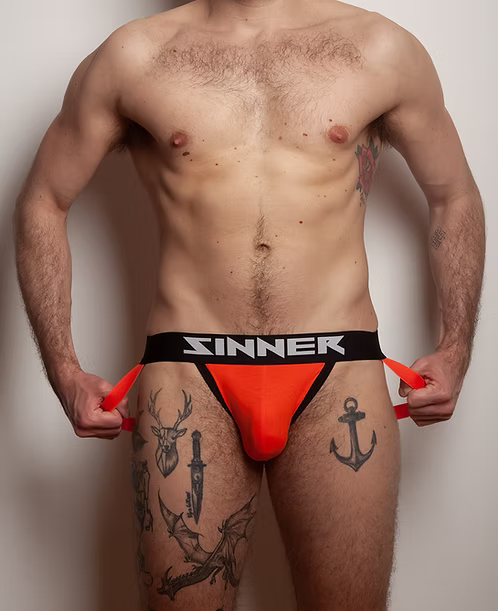 Orange Jock Strap
