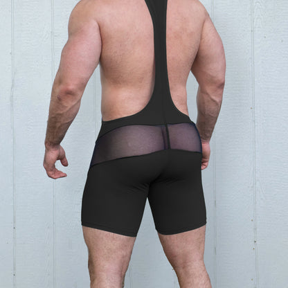 Black mesh bottom kink singlet