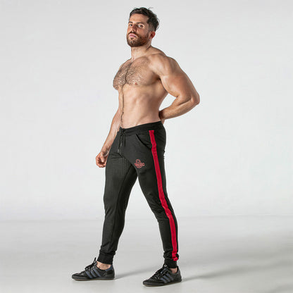 Mesh Back-Zip Jogger with Red Stripe