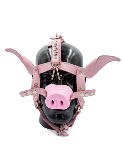 Leather Pig Head Harness