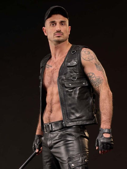 Leather Utility Vest
