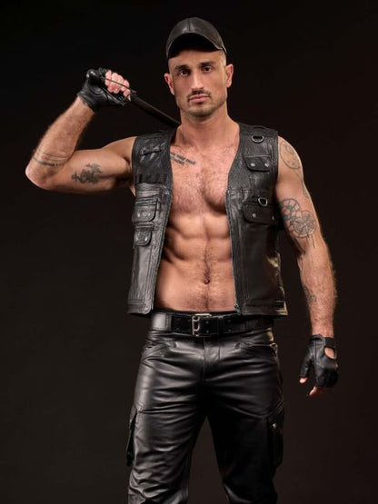 Leather Utility Vest