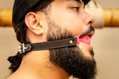 Leather Silicone Ball Gag