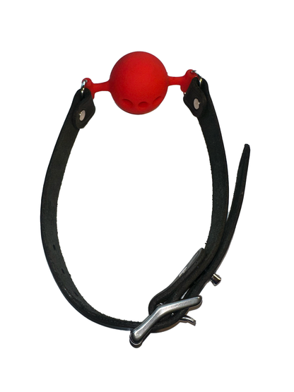 Leather Silicone Ball Gag