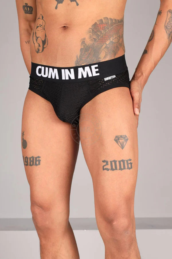 SNKRFTSH Mesh Jock CUM IN ME - Black