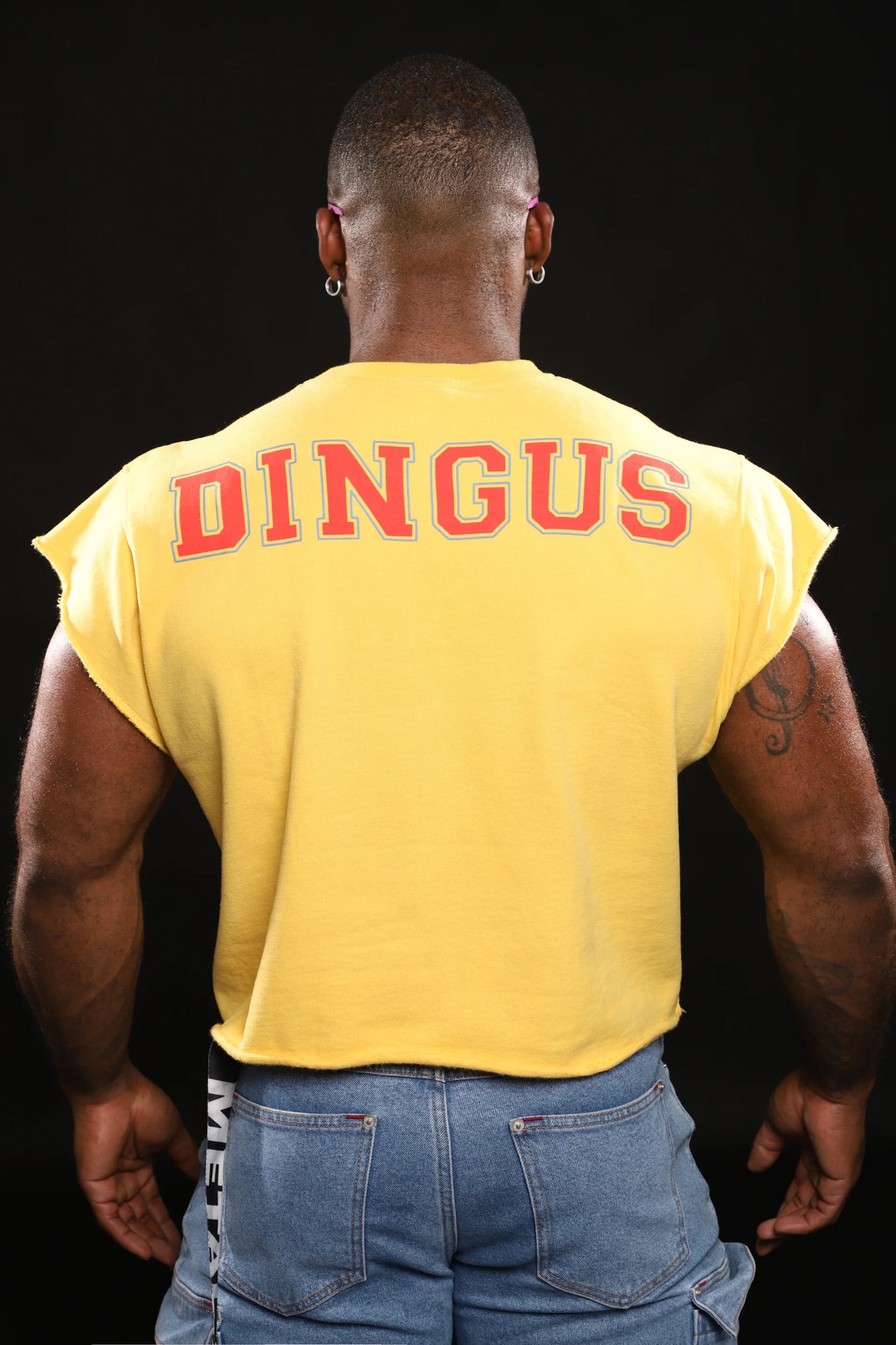 DINGUS CAPPED SLEEVE CREW NECK TEE