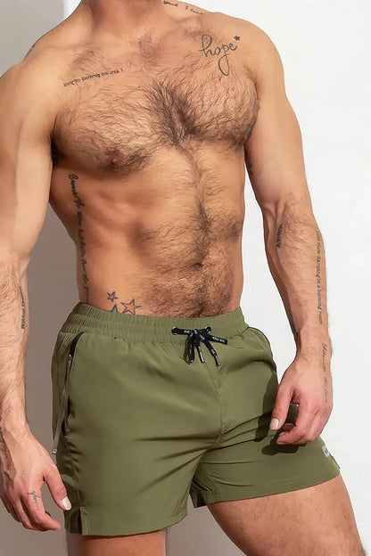 itBOY Woven Zipper Strap Shorts